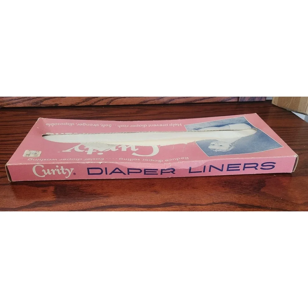 Vintage Curity Diaper Liners 1950s The Kendall Company‎ USA Made Cloth Diaper